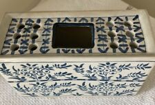 Delft Blue White Brick Flower Frog Not Reproduction picture