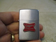 Vintage 1969 Zippo Lighter Miller High Life Advertising Great Shape Red Logo picture