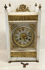 Antique J.E. CALDWELL PHILADELPHIA MENTEL CLOCK, Onyx & Bronze 15 1/2