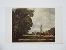 A View of Salisbury Catherdral by Constable Vintage Art Postcard picture