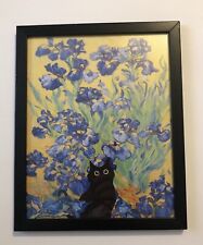 Decorative Wall Piece Big Eye Black Cat Picture Art Contemporary Collectible picture