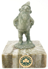 Vintage Ireland Souvenir Lucky Irish Leprechaun Figurine On Marble Base picture