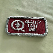 Boy Scouts 1981 Quality Unit Insignia Patch Red/White - Single Unit picture