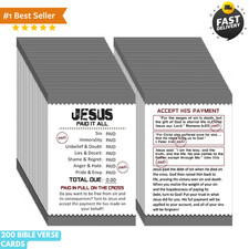 200 Gospel Tracts Salvation Cards KJV Bible Verse Pocket Size Inspirational picture
