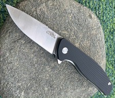 9”  Large Black Pocket Knife Manual Clip High Quality 8CR13 Blade Collectible picture