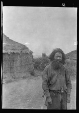 Photo:Ainu Man Japan 1900s Outside Village Hut Portrait picture