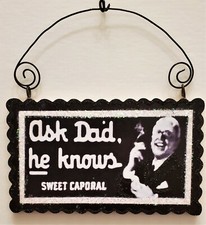 ASK DAD, HE KNOWS - STORE SIGN - WONDERFUL LIFE  * Glitter CHRISTMAS ORNAMENT picture