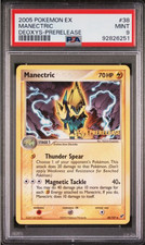 2005 Pokemon EX Manectric #38 Ex Deoxys Prerelease PSA 9 MINT POP 66 picture