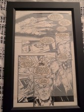 Battlestar Galactica #3 1995 OA Hector Gomez Starbuck Original Art + Overlay 1/1 picture