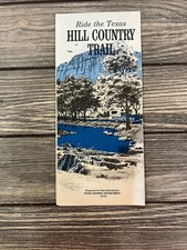 Vintage Texas Hill Country Trail Travel Brochure Map Guide San Antonio Ephemera picture
