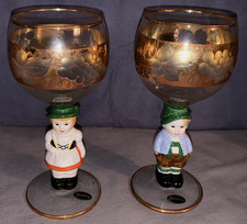 Vintage  Boy & Girl  Goebel Hummel  Bockling  Figural  Wine Glasses picture