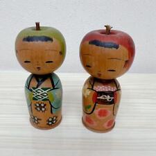 Aomori Apple Kokeshi 2 Piece Pair Set Other Dolls Available picture
