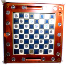 The Franklin Mint U.S. Quarters Collection Deluxe Checkers Set 49 coins  (NB) picture