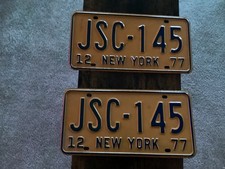 1977 New York Judge Supreme Court License BothPlates JSC 145 Political Surrogate picture