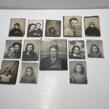 13 Piece Group Lot Of 1930’s-40’s Photo Booth/Studio Photos picture