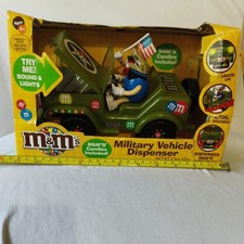 M&M’s Military Vehicle Dispenser NIB USA FLAG New Old Stock  picture