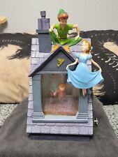 RARE Disney Peter Pan You Can Fly Darling House Snow Music Globe Light picture