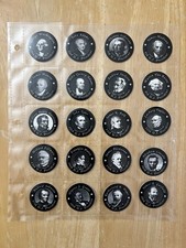RARE Vintage US Presidents Washington to Clinton Full Set of 42 POG Milk Caps picture