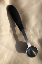 Vintage Starbucks Coffee Espresso Metal Scoop 2 Tbsp 10g Heavy Rubber Handle picture