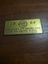 1964 Watkins Glen Grand Prix Dash Plaque With ADM Tickets 65 picture