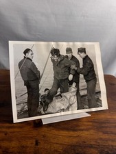 Original 1943 USS Borie Survivors WWII Press Photo Navy Battle Atlantic News picture