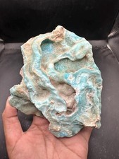 Rare 460g Natural Blue Aragonite Crystal  Specimen Display Piece From Pakistan  picture