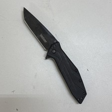 Kershaw Brawler 1990 Linerlock Tanto Blade Black Folding Pocket Knife (429) picture