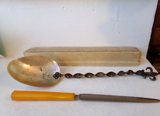 Mother Of Pearl Spoon Twisted Handle 8 1/2