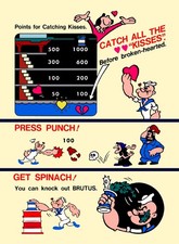 Popeye Arcade Cocktail Instructions Card Sticker Decal picture