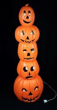 VTG Don Featherstone Halloween Blow Mold Plastic Stack Pumpkin Jack O Lantern picture
