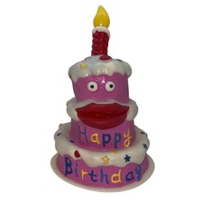 Vintage Singing Sammy Smart Planet Pink Birthday Cake Animatronic Kitsch Novelty picture