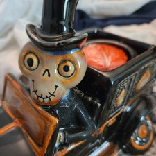Yankee Candle Boney Bunch Skeleton Car 1150176 Holder Halloween Skull BRAND NEW picture