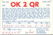 QSL Card 1993 Czech Republic V31DX Contact  CQWW DX Contest Yellow Design picture