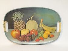 Vintage Everbright Lacquerware Souvenir Oval Serving Tray Fruit Tray Assortment picture