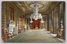 Windsor Castle Throne Room Postcard Edwardian Era Saxony Printed picture