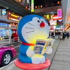 43cm Doraemon 50th Anniversary Touch Lamp Statues Figures Night Light Toys Model picture