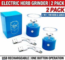 Electric Herb Tobacco Grinder 2pcs Rechargeable USB Garlic Crusher USA Stock picture