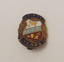 Z.C.B.J. Zapadni Ceska Bratrska Jednota Benefit Society 50 Years Lapel Pin picture