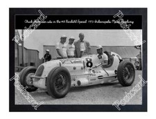 Historic Chuck Stevenson sits in the #8 Bardahl Special 1951 Indy Postcard picture