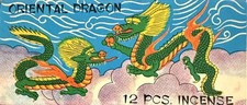 Vintage Full Box with Superb Japanese Graphics & Color. Oriental Dragon Incense  picture