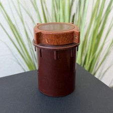 Vintage Soviet Bakelite Storage Container with Screw Lid USSR Military Case Box picture