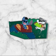 Stitch DLR Tiana’s Bayou Puzzle Map Pin Set Chaser Completer LE 300 picture