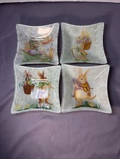 208PARK Glass “Easter Bunny” Candy Dish/Trinket Dish ~ Set Of 4 picture