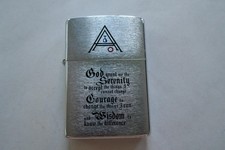 Vintage Zippo Lighter Alcoholics Anonymous Engraved 1984 Never Fired picture