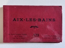 Antique Postcard Booklet Aix Les- Bains France Early 1900s Landscape Town Scenes picture