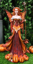 Ebros Amy Brown Pumpkin Queen Autumn Fairy Statue 17.5