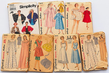 Vintage Simplicity Sewing Patterns Lot of 7 1940s 1950s 1980s Aprons Lingerie picture