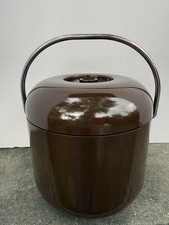 Vintage 70s Italian BROWN Ice Bucket Ambrogio Pozzi Primaluna Collection picture