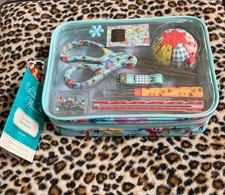 GIFT under $20 NEW PIONEER WOMAN 9 pc SEWING KIT Floral Zip Case Secret Sister picture