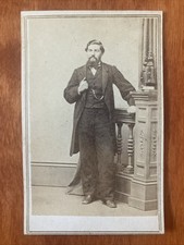 Wealthy Man In Suit W Goatee Beard Spooner CDV Springfield MA  picture